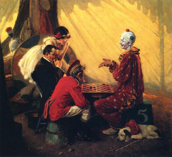 Checkers by Norman Rockwell