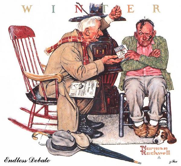 Endless Debate by Norman Rockwell