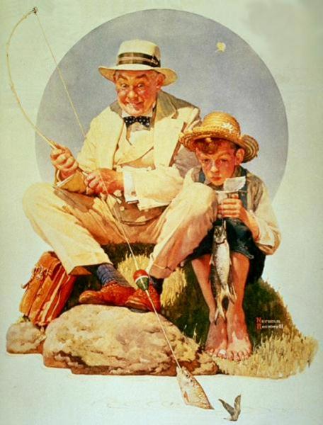 Fishing by Norman Rockwell