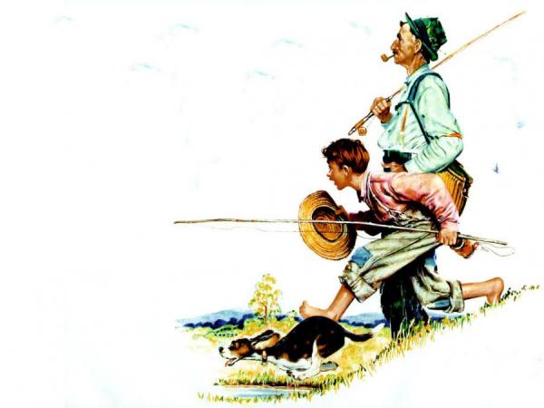 Fishing by Norman Rockwell