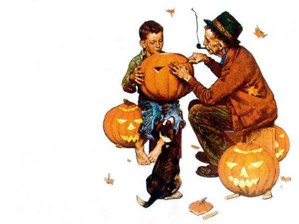 Ghostly Gourds by Norman Rockwell