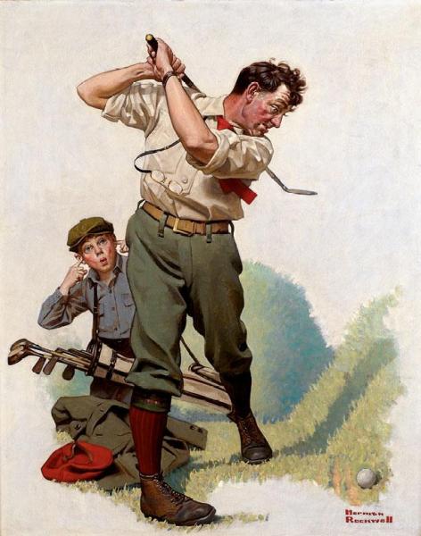 Golfer by Norman Rockwell