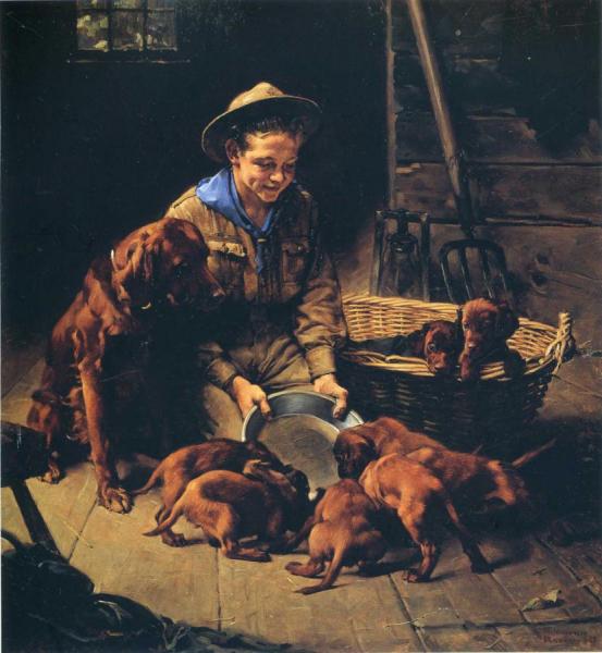 Good Friends by Norman Rockwell