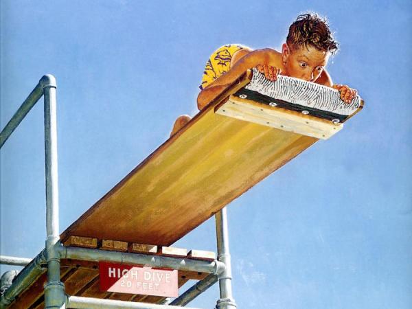 High Dive by Norman Rockwell