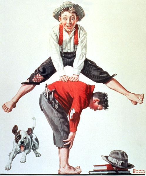 Leap by Norman Rockwell
