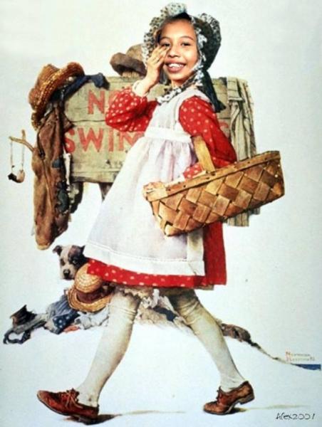 Look Away by Norman Rockwell