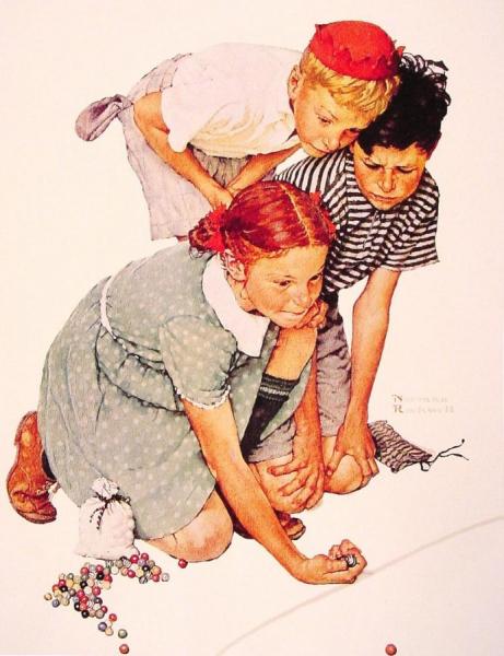 Marble Champion by Norman Rockwell