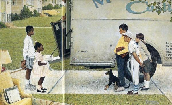 New Kids In The Neighborhood by Norman Rockwell