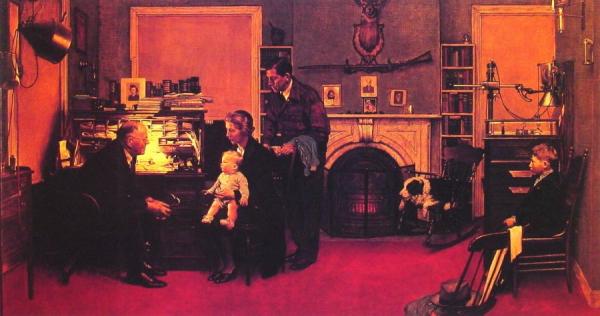 Norman Rockwell Visits A Country Doctor by Norman Rockwell