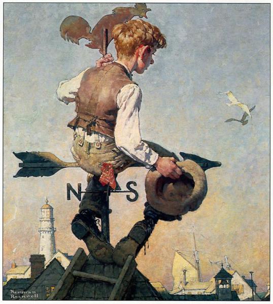 On Top Of The World by Norman Rockwell