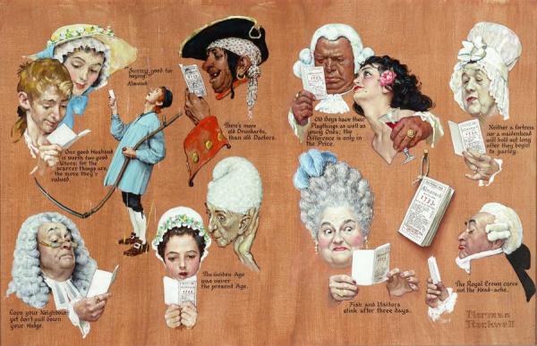 Poor Richard's Almanacks by Norman Rockwell