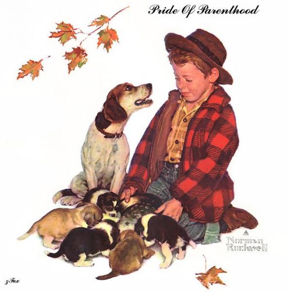 Pride Of Parenthood by Norman Rockwell