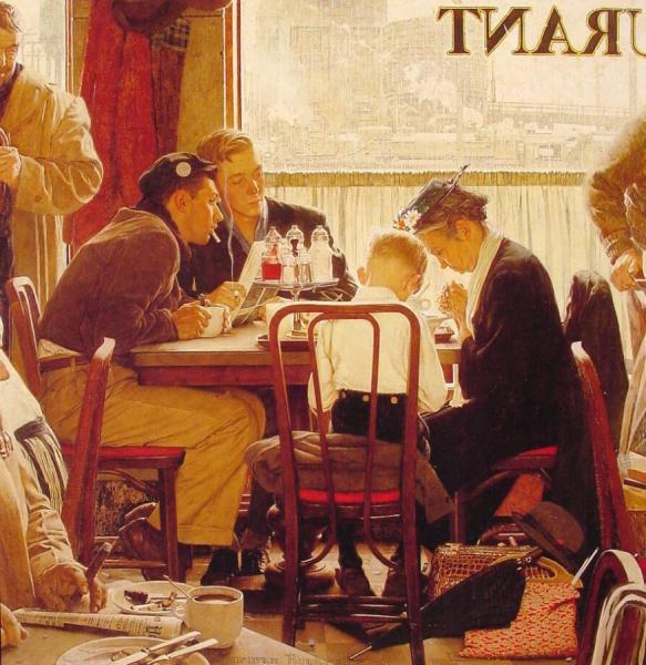 Saying Grace by Norman Rockwell