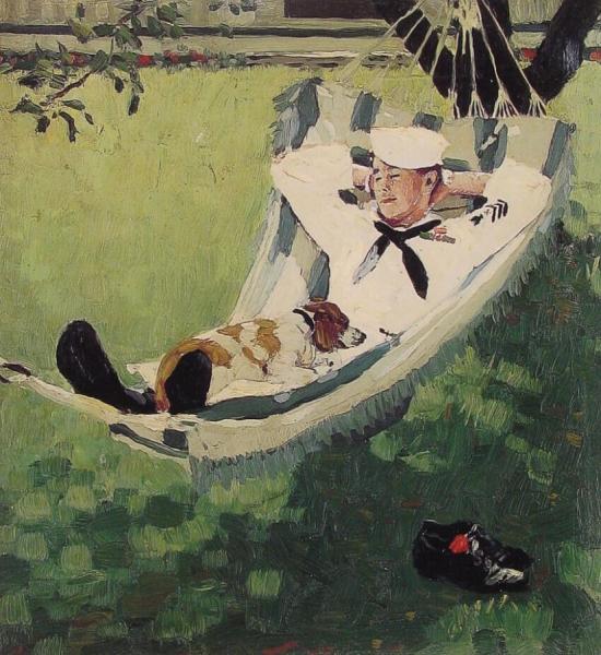 Study For Home On Leave by Norman Rockwell Oil Painting Reproductions