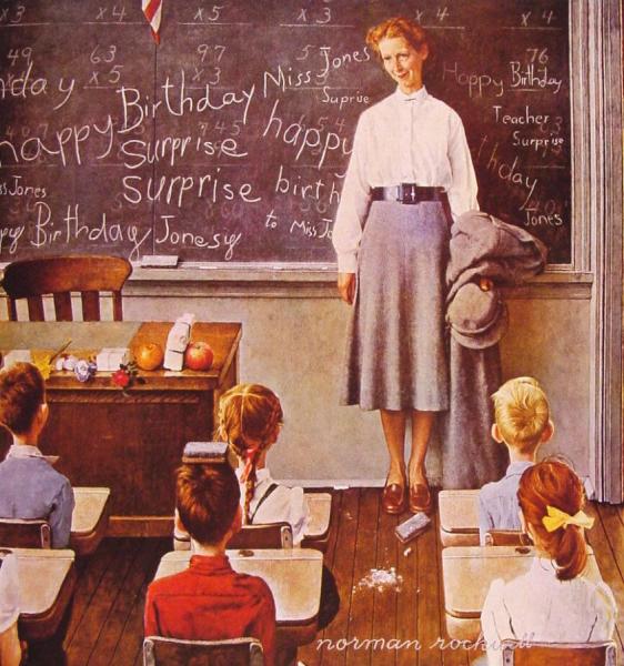 Norman Rockwell Teachers' Birthday
