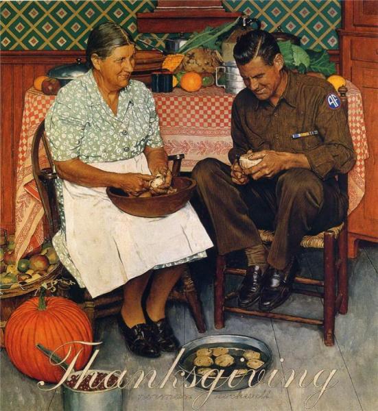 Thanksgiving by Norman Rockwell
