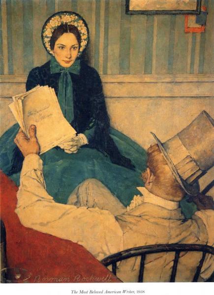 The Most Beloved American Writer by Norman Rockwell