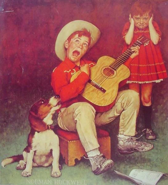 The Music Man by Norman Rockwell