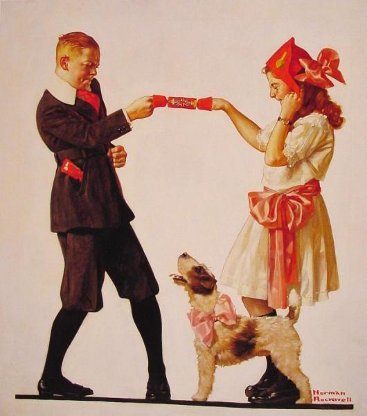 The Party Favour by Norman Rockwell