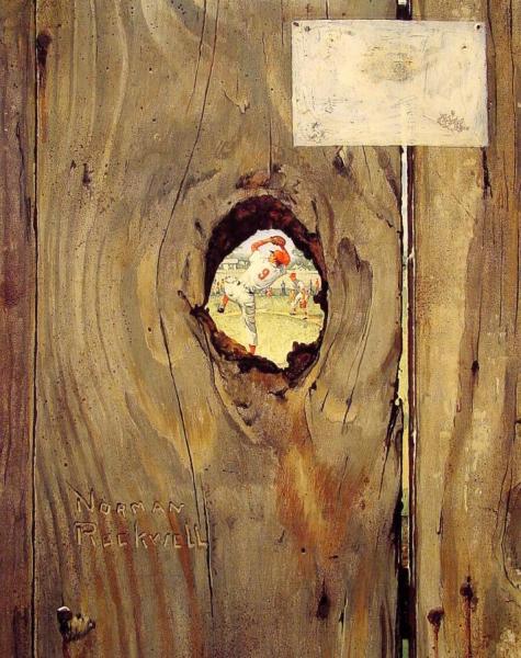 The Peephole by Norman Rockwell