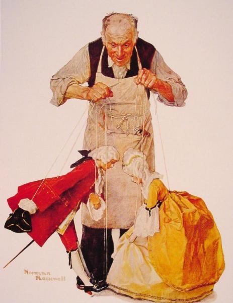 The Puppeteer by Norman Rockwell
