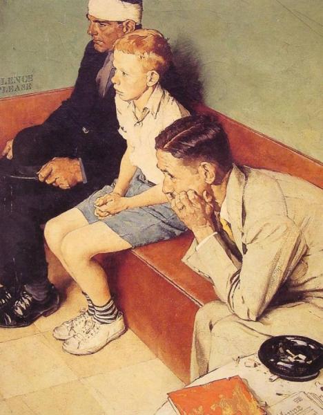 The Waiting Room by Norman Rockwell