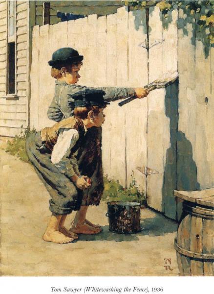 Norman Rockwell Tom Sawyer