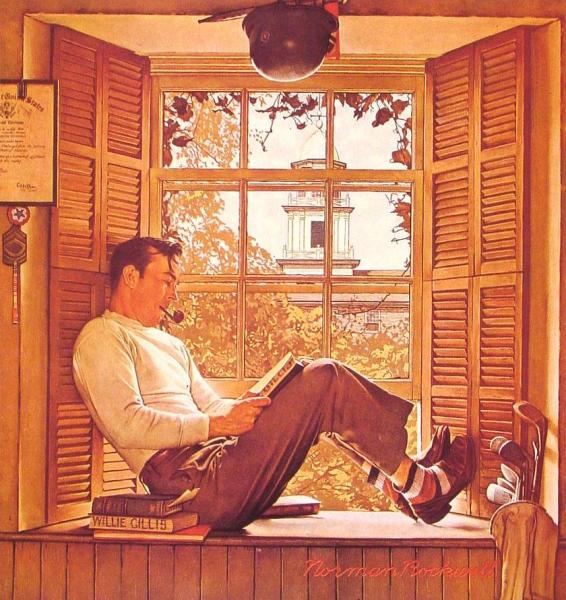 Willie Gillis In College by Norman Rockwell Oil Painting Reproductions