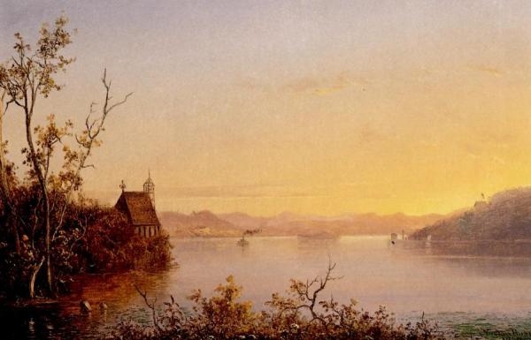 Sunset Over The Lake by Norton Bush Oil Painting Reproductions