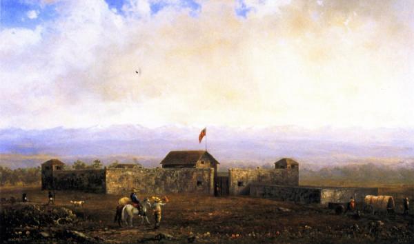 Sutter's Fort As It Appeared In 1846 by Norton Bush