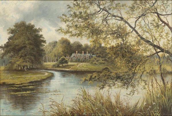 Cottage, Thought To Be At Sandringham by Octavius T. Clark