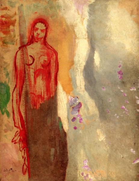 Allegory In Red by Odilon Redon