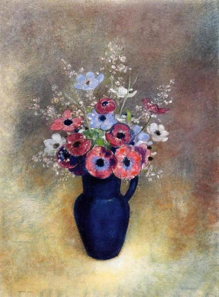 Anemones In A Jug by Odilon Redon