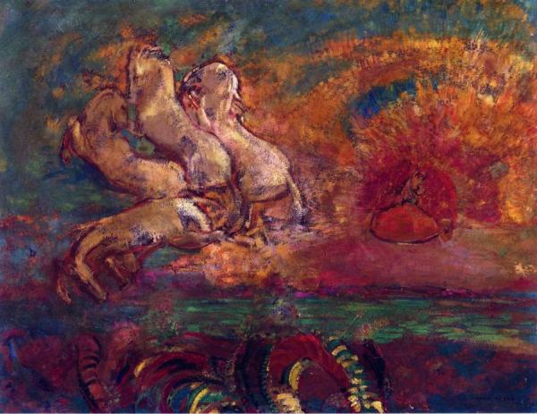 Apollo's Charriot Ant The Dragon by Odilon Redon