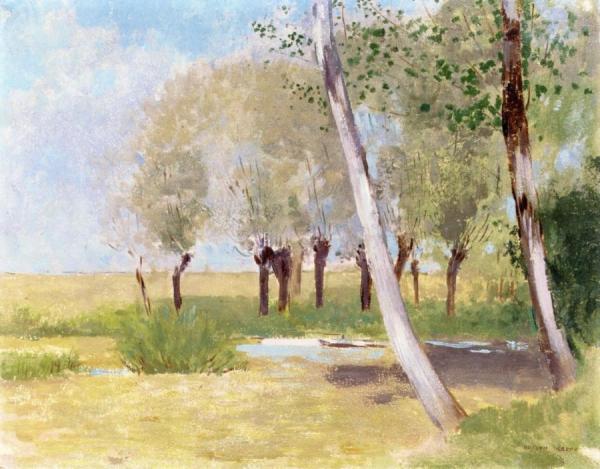 Birches In Autumn by Odilon Redon