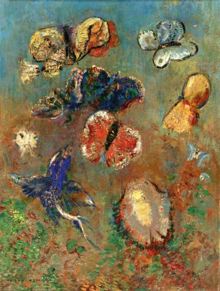 Butterflies by Odilon Redon