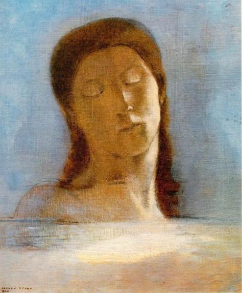 Closed Eyes by Odilon Redon