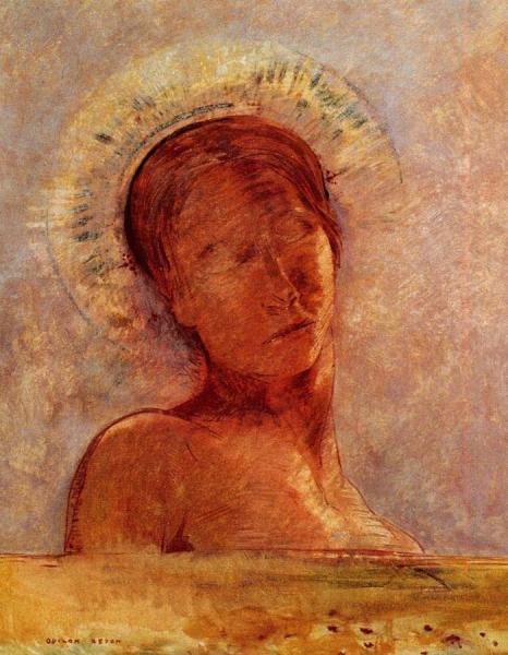 Closed Eyes by Odilon Redon