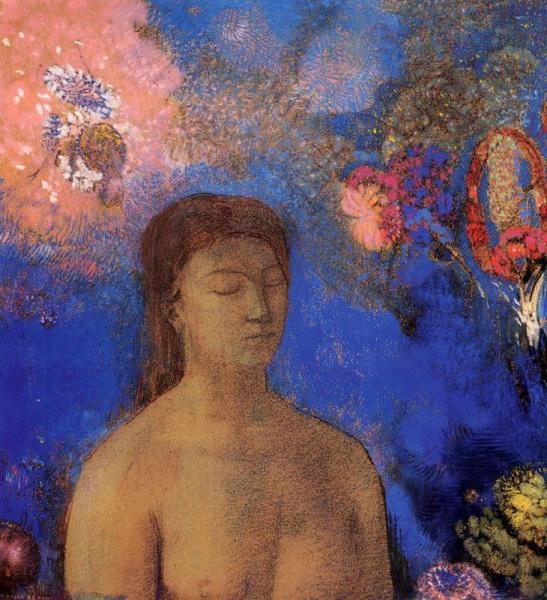Closed Eyes by Odilon Redon