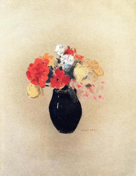 Flowers In A Vase by Odilon Redon