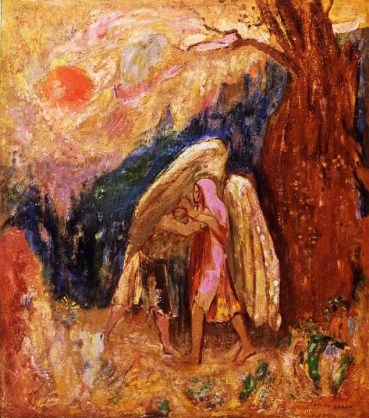 Jacob Wrestling With The Angel by Odilon Redon