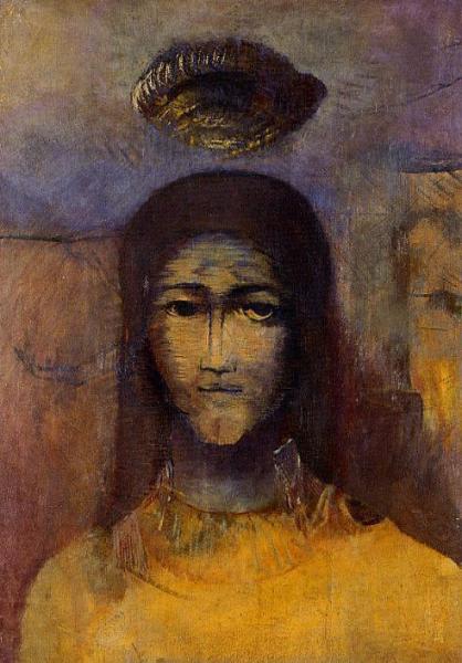 Mysterious Head by Odilon Redon