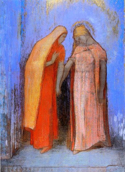 Mystical Conversation by Odilon Redon