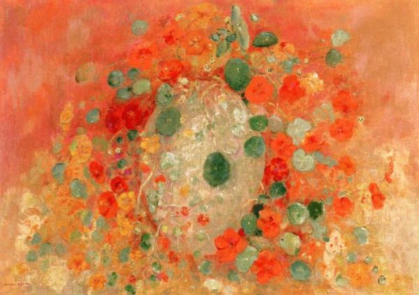 Nasturtiums by Odilon Redon