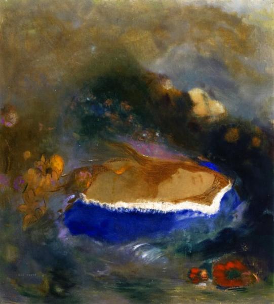 Ophelia With Blue Cape by Odilon Redon