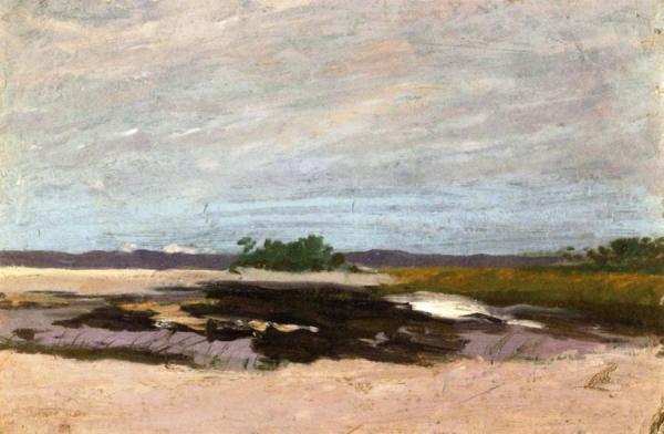 Overcast Sky On A Moor by Odilon Redon