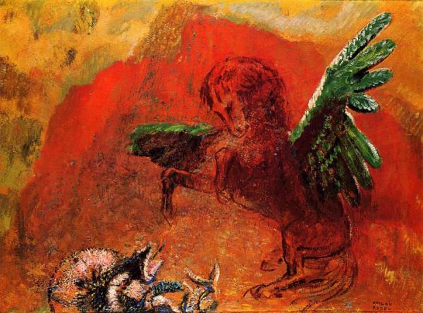 Pegasus And The Hydra by Odilon Redon