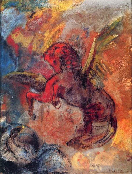 Pegasus And The Hydra by Odilon Redon Oil Painting Reproductions