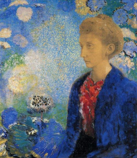 Portrait Of Madame De Demecy by Odilon Redon