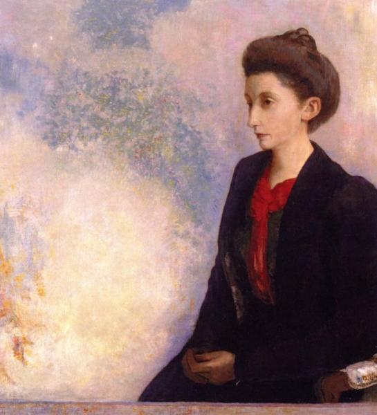 Portrait Of Madame De Domecy by Odilon Redon